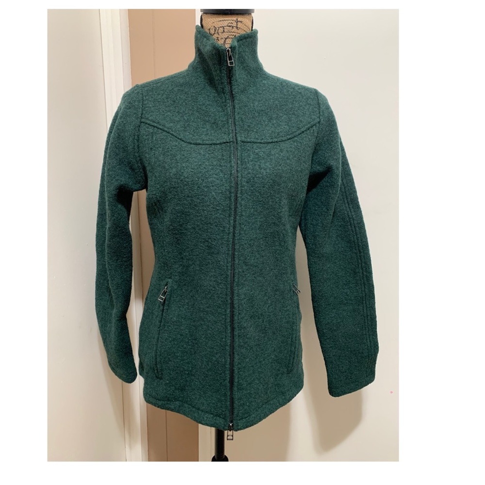 Ibex Full Zip Wool Jacket Women's Green M